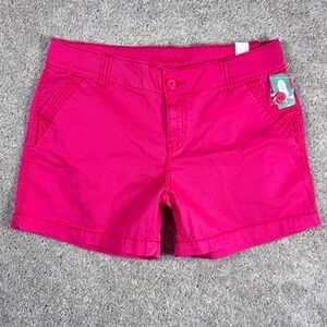 Maurices Womens Pink Cotton Spandex Shorts Size 11 12 Casual Summer